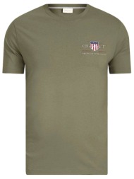 gant t-shirt reg archive shield emb ss λαδι