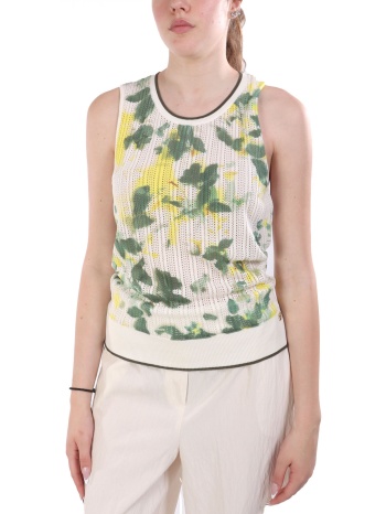 liu-jo tank top πλεκτο διατρητο εκρου