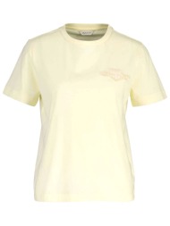 gant t-shirt tonal shield κιτρινο