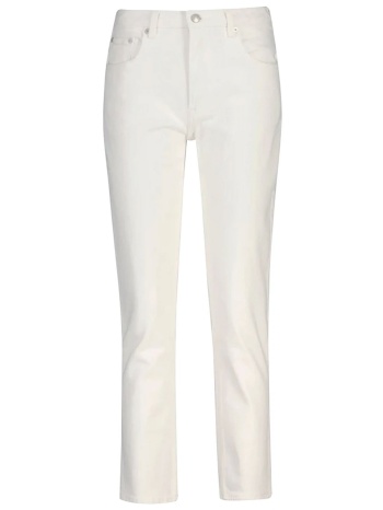 gant παντελονι jeans eggshell cropped straight λευκο