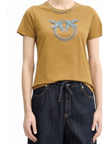 pinko μπλουζα fidenza t-shirt μουσταρδι