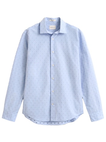 gant πουκαμισο regular fit μικροσχεδιο ριγε γαλαζιο
