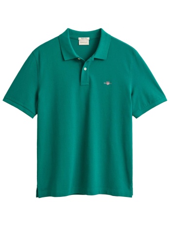 gant polo regular fit pique πρασινο