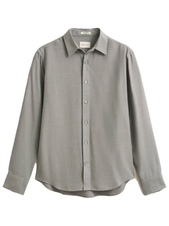 gant πουκαμισο regular fit γκρι - λαδι