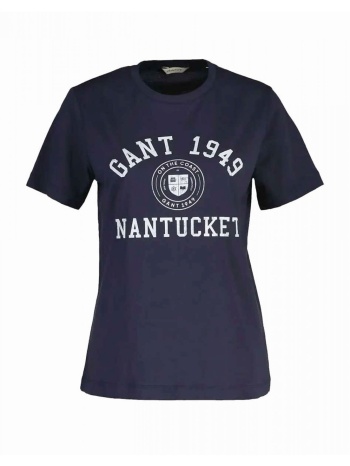 gant t-shirt graphic print μπλε