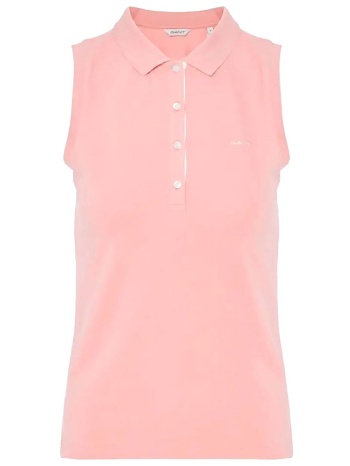 gant polo αμανικο pique contrast ροζ