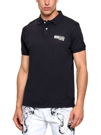 plein sport polo basic μαυρο