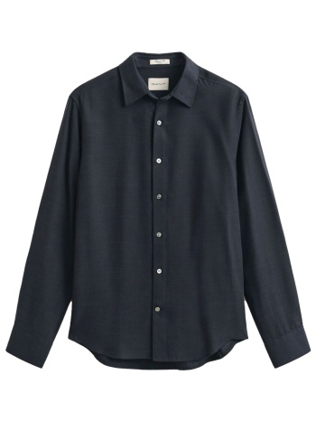 gant πουκαμισο regular fit μαυρο