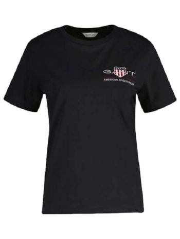 gant t-shirt archive shield logo μαυρο