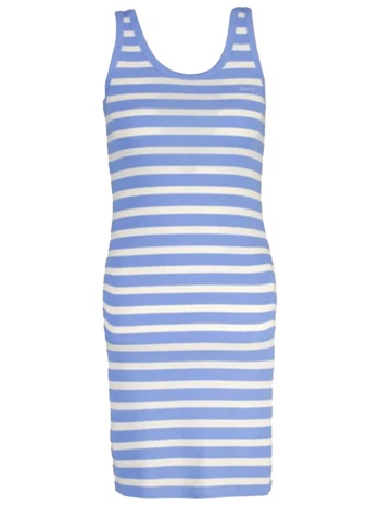 gant φορεμα mini ribbed ριγε λευκο σιελ