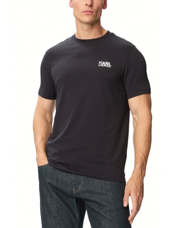 karl lagerfeld t-shirt crewneck logo μπλε