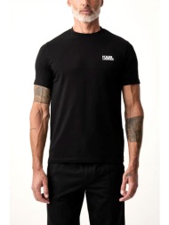 karl lagerfeld t-shirt crewneck logo μαυρο
