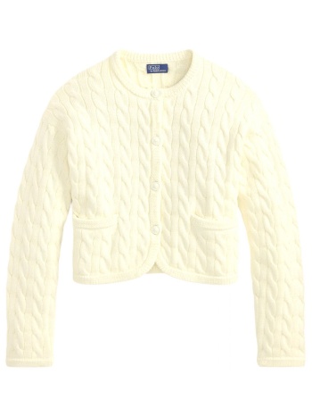 ralph lauren ζακετα πλεκτο classics τσεπες εκρου