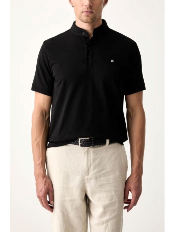 karl lagerfeld polo mao μεταλλικο logo μαυρο