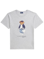 ralph lauren t-shirt classics flg br tee logo γκρι