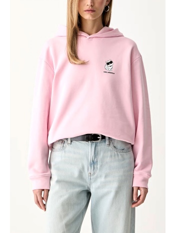 karl lagerfeld φουτερ hoodie ikon choupette oversized logo