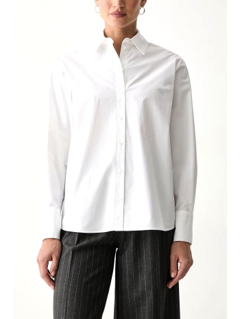 karl lagerfeld πουκαμισο classic relaxed poplin logo λευκο