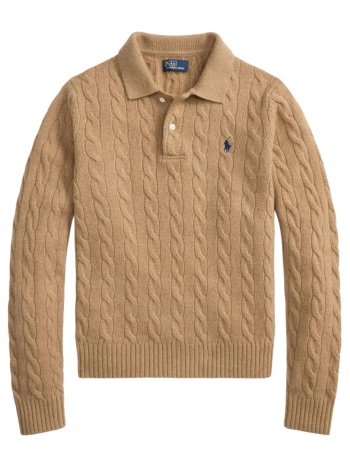 ralph lauren polo πλεκτο classics logo μπεζ