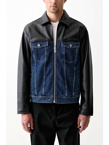 karl lagerfeld jeans μπουφαν mixed denim jacket regular fit