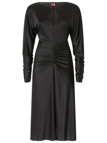 pinko φορεμα midi lybra dress μαυρο