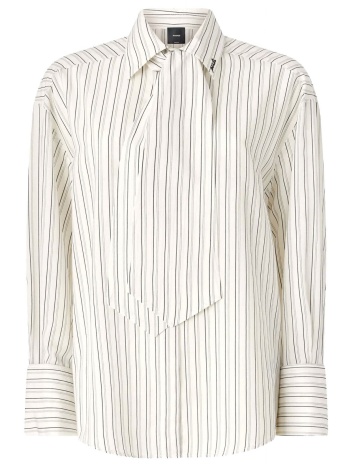 pinko πουκαμισο γραβατα colchico shirt ριγα ασπρο-μαυρο