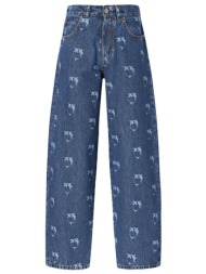 pinko παντελονι jeans eloise egg trousers logo μπλε