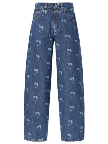 pinko παντελονι jeans eloise egg trousers logo μπλε