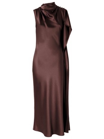 pinko φορεμα maxi de tomaso dress καφε