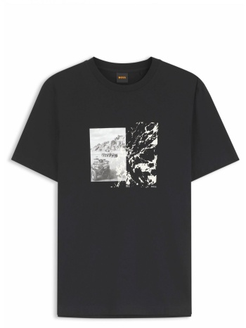 boss casual t-shirt te motors μαυρο