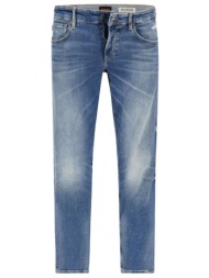 boss casual παντελονι jeans slim tapered onyx bo φθορες μπλε
