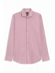boss πουκαμισο ριγε slim fit easy iron h-hank-sp-c1-261 λευκο-μπορντω