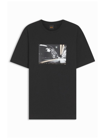 boss casual t-shirt te motors μαυρο