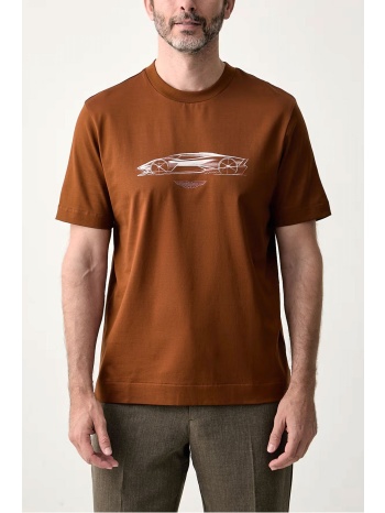 boss t-shirt c-taut 181_am καφε-κεραμιδι