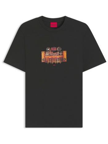 hugo t-shirt durectee μαυρο
