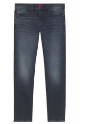 hugo παντελονι jeans 708 slim fit σκουρο μπλε