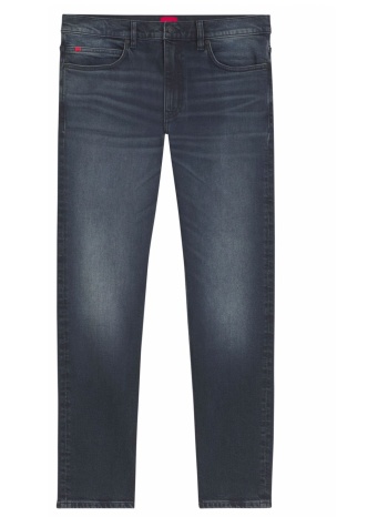 hugo παντελονι jeans 708 slim fit σκουρο μπλε