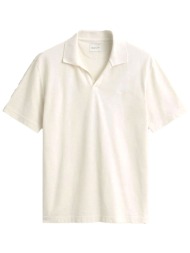 gant polo washed slub ss κρεμ