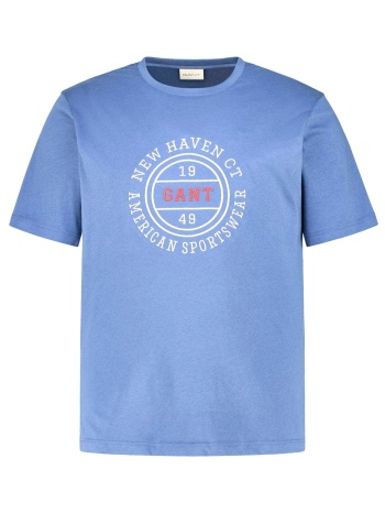 gant t-shirt large graphic logo μπλε σε προσφορά