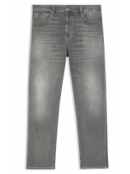 boss παντελονι jeans straight fit h-ogden γκρι
