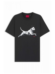 hugo t-shirt dirunn logo μαυρο