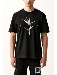 hugo t-shirt darise logo μαυρο