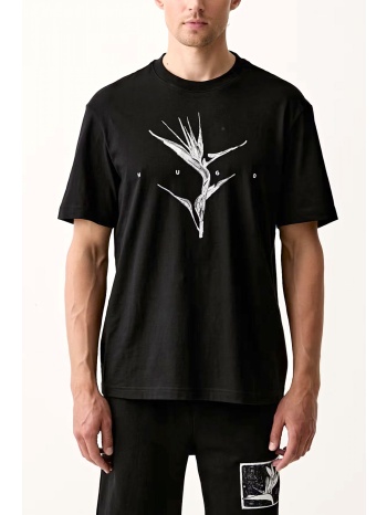 hugo t-shirt darise logo μαυρο