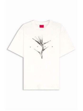 hugo t-shirt darise logo εκρου