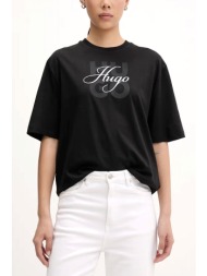 hugo t-shirt dashire_5 logo μαυρο