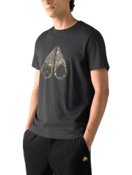 moose knuckles t-shirt gold icebreak tee μαυρο
