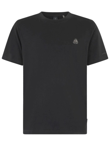 moose knuckles t-shirt crescent tee μαυρο