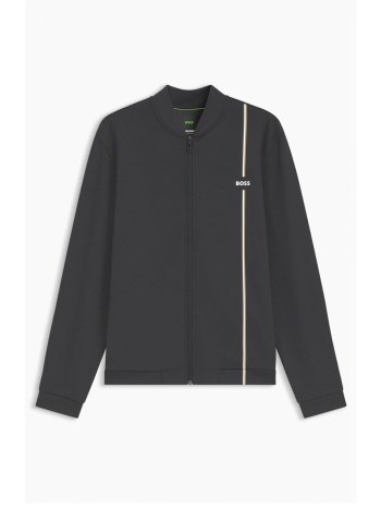 boss athleisure φουτερ fullzip sw toc game fz μαυρο