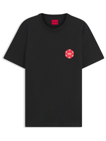 hugo t-shirt datril logo μαυρο