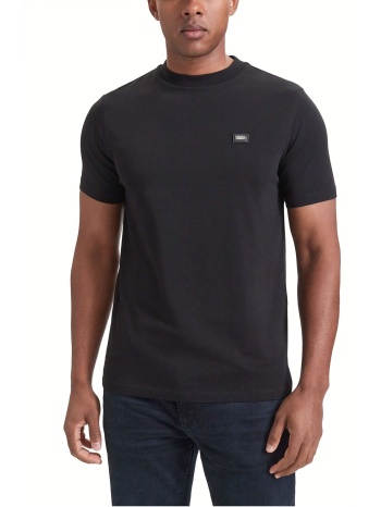 karl lagerfeld t-shirt crewneck logo μαυρο