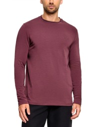 karl lagerfeld t-shirt crewneck ls μπορντω